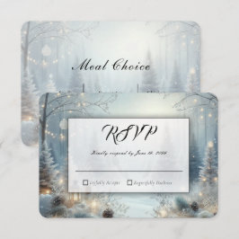 Cartão RSVP Boatos de um Casamento no Solstício de Inverno