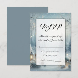 Cartão RSVP Boatos de um Casamento no Solstício de Inverno