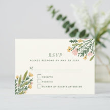 Boho Coquette Vintage Floral Watercolor Casamento