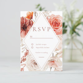 Cartão RSVP Boho Floral Boho Casamento