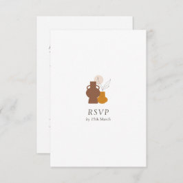Cartão RSVP Boho Minimalist Vases | Solicitação de Música + Es