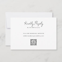 Cartão RSVP Boho Pampas Grass Website QR Code Casamento
