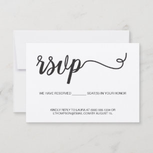 Cartão RSVP Boho responder sem enviar Assento Reservado por co