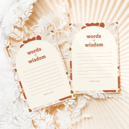 Cartão RSVP Boho Retro Groovy Words of Wisdom Advice Card