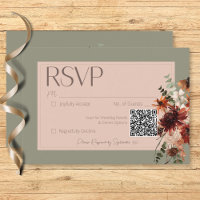 Boho Rust & Neutral Fall Floral Sage Casamento Ver
