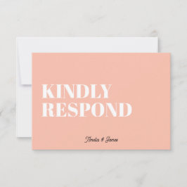 Cartão RSVP Bold moderno Retro Funky Bright Casamento