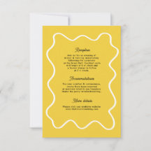 Bold Retro Funky Modern Wedn Enclosure Card