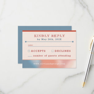 Cartão RSVP Bolhas de Amor: Casamento de Leite Simples