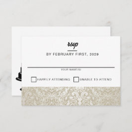 Cartão RSVP Bolo de Casamento