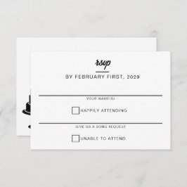 Cartão RSVP Bolo de Casamento