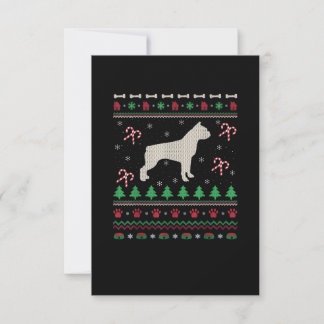 Cartão RSVP Boston Terrier Dog Xmas doa Boston Terrier