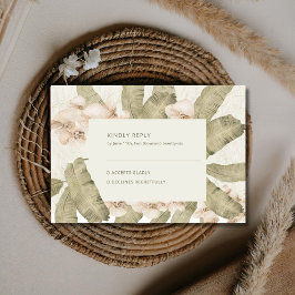 Cartão RSVP Botanical Garden Wedding 
