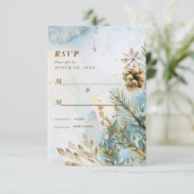 Botânicas em Aquarela Casamento de Inverno Acentos