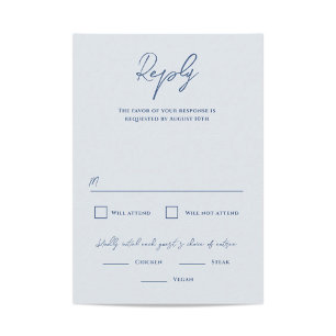 Cartão RSVP Bradford Modern Wedding