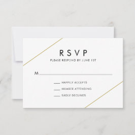 Cartão RSVP Bridget Geométrico Modern Wedding