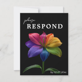 Cartão RSVP 🌈 Budget Petals & Plates