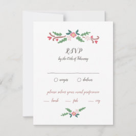 Cartão RSVP Bunch Floral Romântico Russo