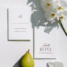 Burgindy & White Minimalist Wedding 