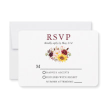 Burgundy De Casamento Floral Mistura De Aquarelas