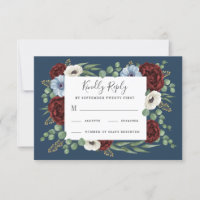Burgundy Peony Dusty Anemone Azul Casamento Floral