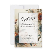 Burnt Orange and Blue Fall Flowers Wedding