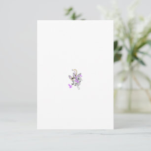Cartão RSVP Butterfly Fairy Tattoo Vetor - Vintage Floral Art