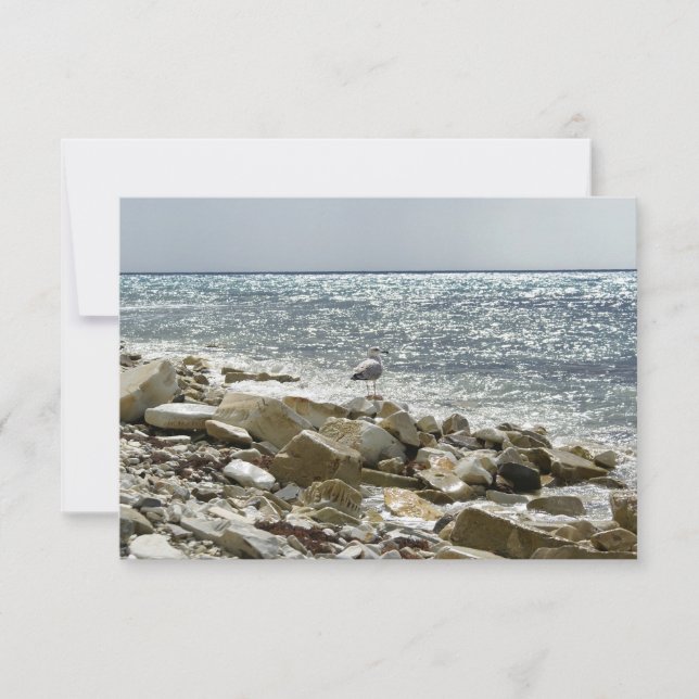 Cartão RSVP Caivota e mar (Frente)