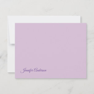 Cartão RSVP Caligrafia Pastel Thistle Pink Nome Personalizado