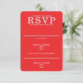 Cartão RSVP Caminhão Vintage Vermelho