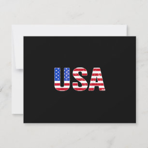 Cartão RSVP Camiseta EUA Bandeira Americana Patriótica Homens