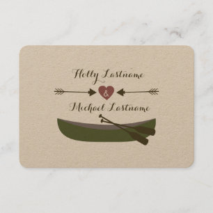 Cartão RSVP Canoe + Setas Com Casamento Cardíaco R.S.V.P.