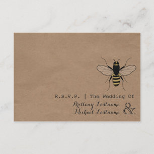 Cartão RSVP Card Stock Inspirado no Casamento de Abelhas de Me