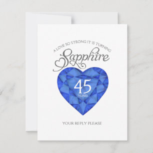 Cartão RSVP Cartaz de aquarela do aniversário de casamento de