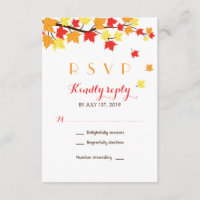 Carteira Branca de Folhas de Fall Season Weding RS