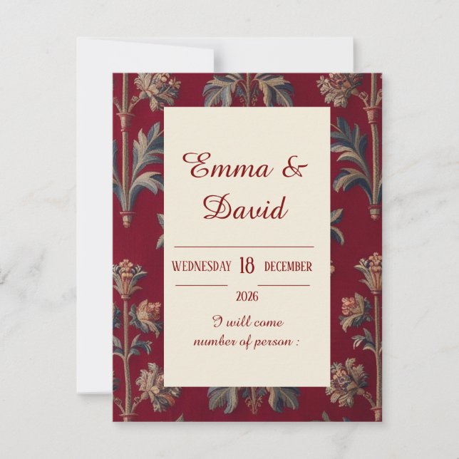 Cartão RSVP Cartons réponses (Frente)