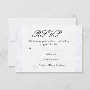 Cartão RSVP Casados, Duas Bandas de Ouro/Nuvens