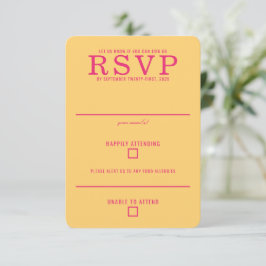 Cartão RSVP Casal Indiano Colorido