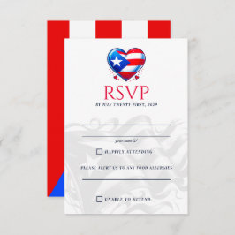 Cartão RSVP Casal Porto Rico