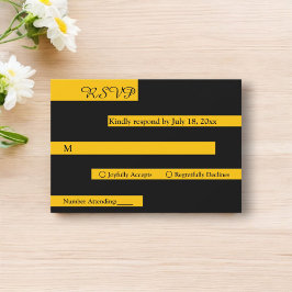 Cartão RSVP Casamento