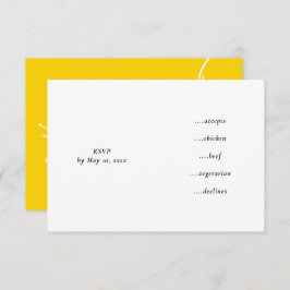 CARTÃO RSVP CASAMENTO AMARELO MOD TULIP