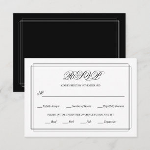 Cartão RSVP Casamento antigo com o velho Money, na fronteira b