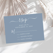 Casamento Azul com Dusty Script Chic