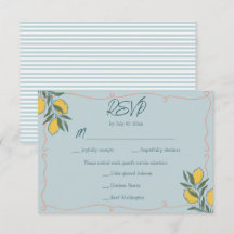 Casamento Azul com Listras de Pêssego e Limão Ital