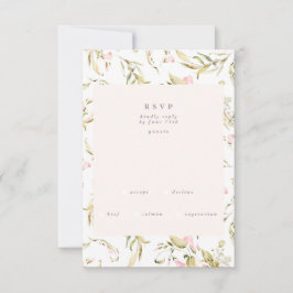Cartão RSVP Casamento Boho Primavera Botânico Big WildFlower