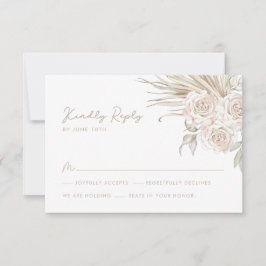 Cartão RSVP Casamento Botânico Boho