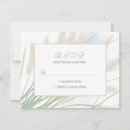 Cartão RSVP Casamento Botânico Costeiro