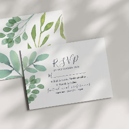 Cartão RSVP Casamento Botânico Eucalyptus