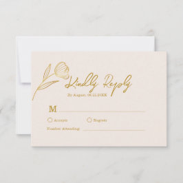 Cartão RSVP Casamento Botânico Floral Boho Minimalista