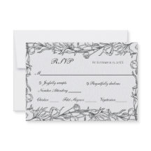 Casamento Botânico Floral Desenhado à Mão Azul Cin