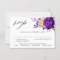 Casamento Botânico Floral Roxo Dourado Violeta Rea